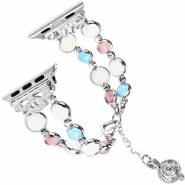 Correa Tipo Pulsera Luminosa Compatible Apple Watch Band 6 5 4 3 banda 40mm a 44mm iwatch band 3 2 1 38mm a 42mm