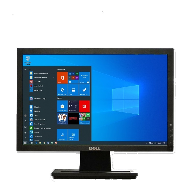 Monitor Dell E1709W- 1440 x 900 Pixeles- 43,2 cm (17")- HD- VGA- Equipo Clase B, Reacondicionado.