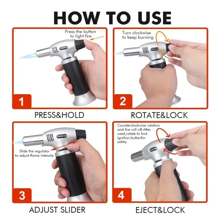 Flameador Soplete Butano De Cocina Gourmet Profesional