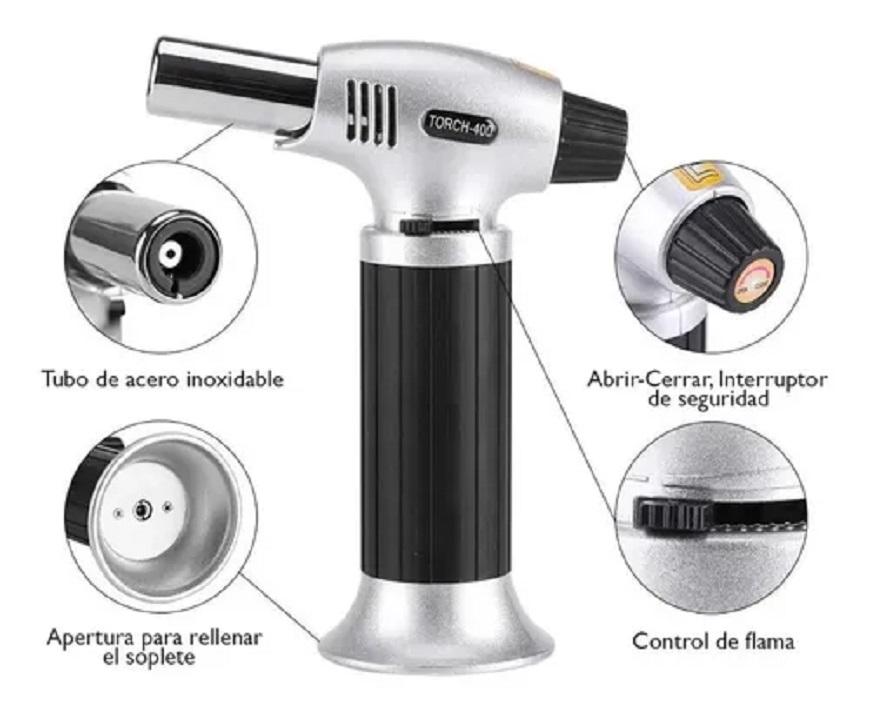 Flameador Soplete Butano De Cocina Gourmet Profesional