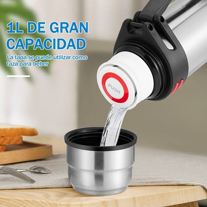 Termo 1 LT De Acero Inoxidable 