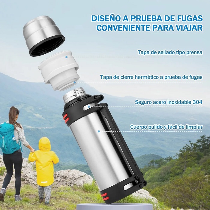 Termo 1 LT De Acero Inoxidable 