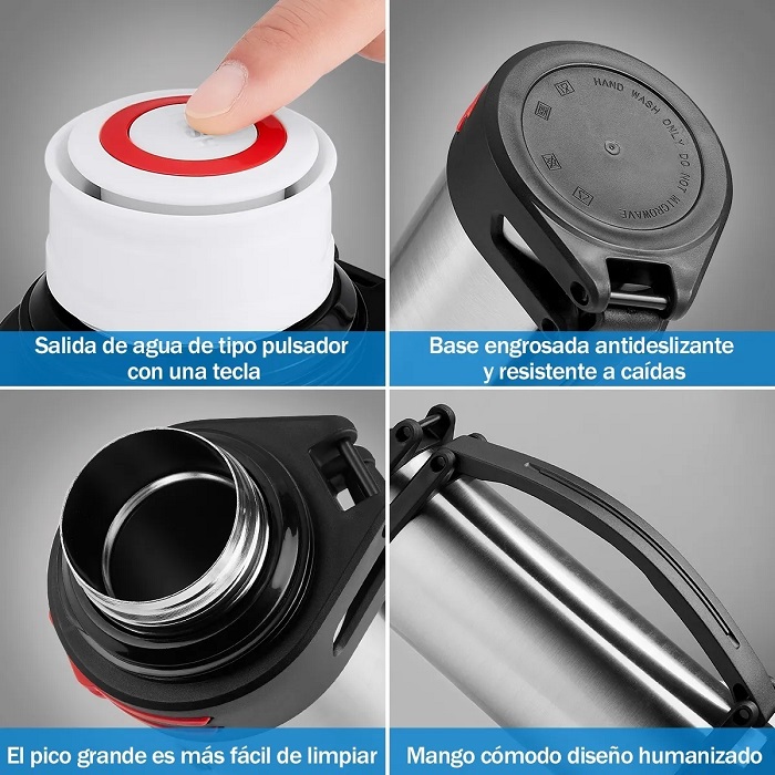 Termo 1 LT De Acero Inoxidable 