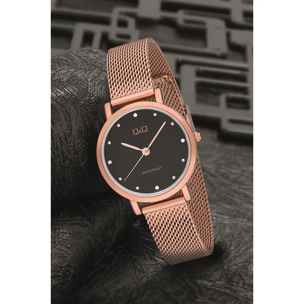  Reloj Q&q Mujer Rose Dama Gold Acero Inoxidable Oro Rosa