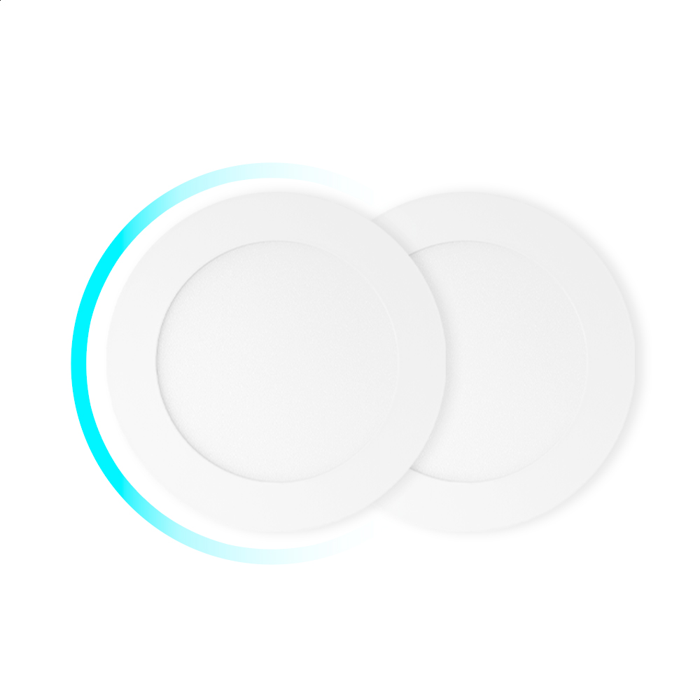 Panel Led Icon Downlight De Alta Potencia 18w Luz Fría Pack De 2 Piezas