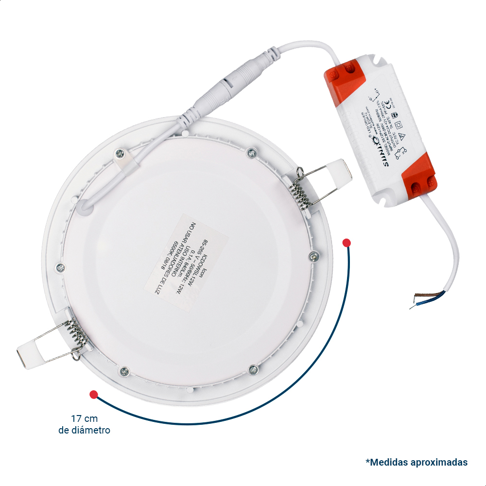 Panel Led Icon Downlight De Alta Potencia 18w Luz Fría Pack De 2 Piezas
