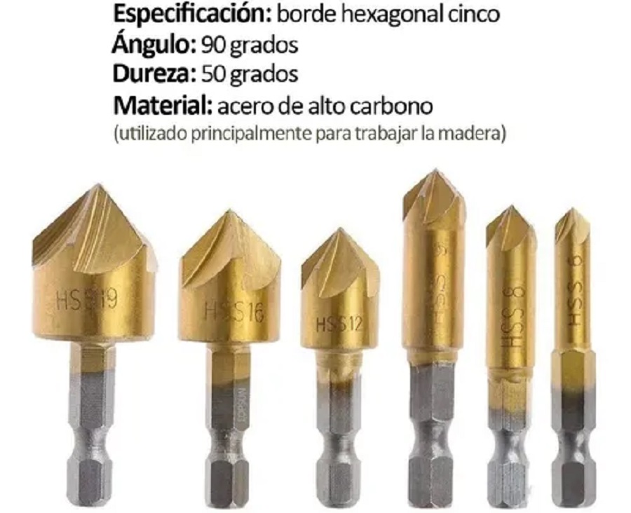 26 Brocas Avellanadora Escalonada Circular