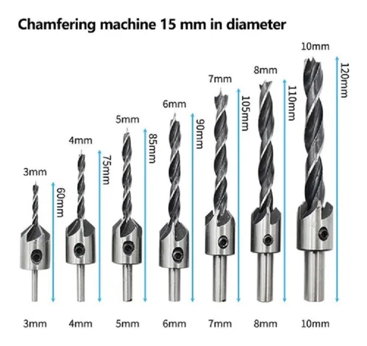 26 Brocas Avellanadora Escalonada Circular