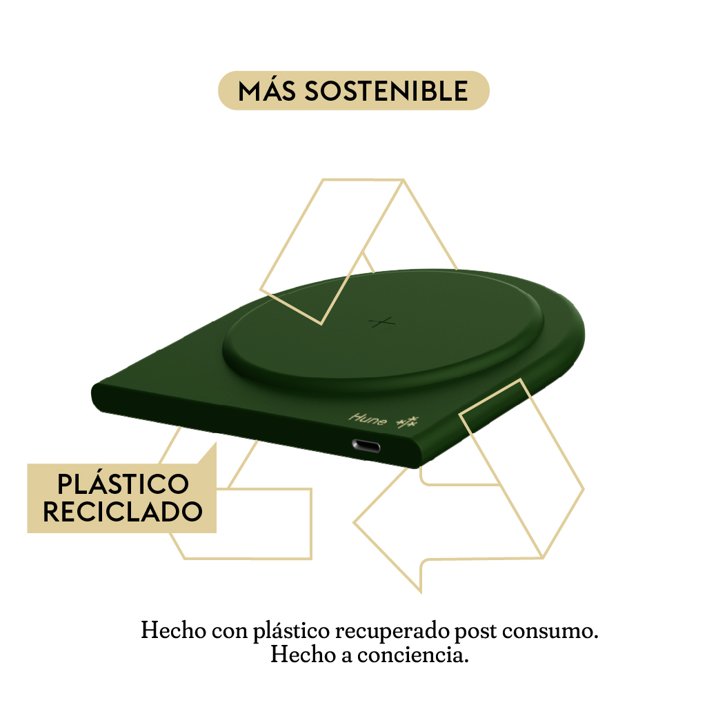 Cargador Inalámbrico Hune Hoja Sustentable Universal 10w