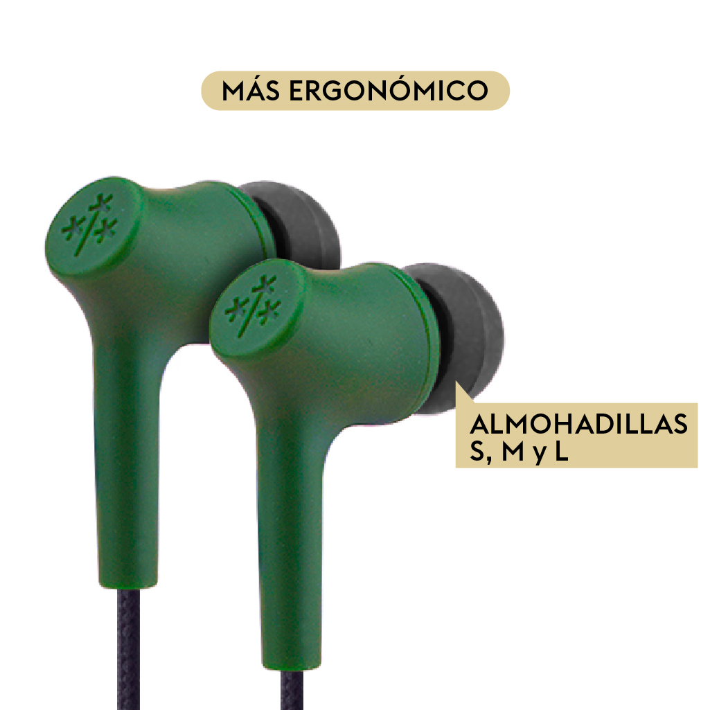 Audífonos Manos Libres Hune Haya Sustentable Con Micrófono