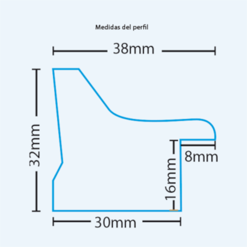 Marco para Titulo Profesional PASPARTU FRAMES Color Nogal con cristal y Marialuisa Blanca 28x38 cm