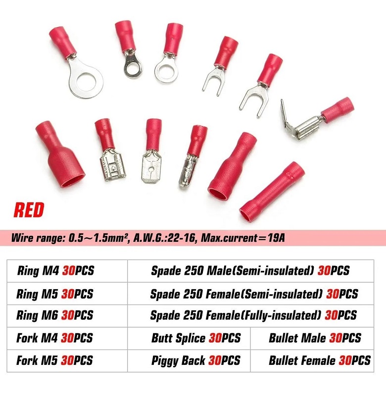 840 Terminales Aisladas Conductores Conector Cable Electrico