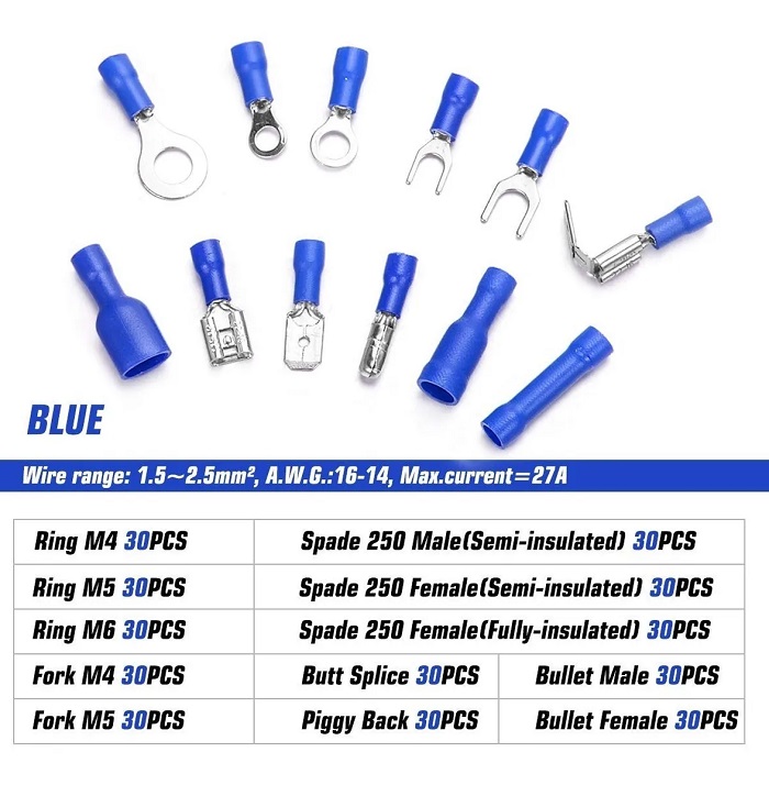 840 Terminales Aisladas Conductores Conector Cable Electrico