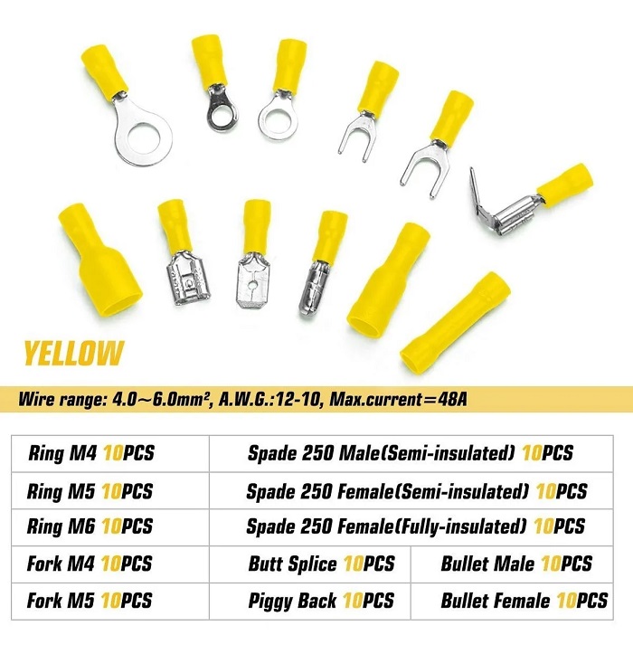 840 Terminales Aisladas Conductores Conector Cable Electrico