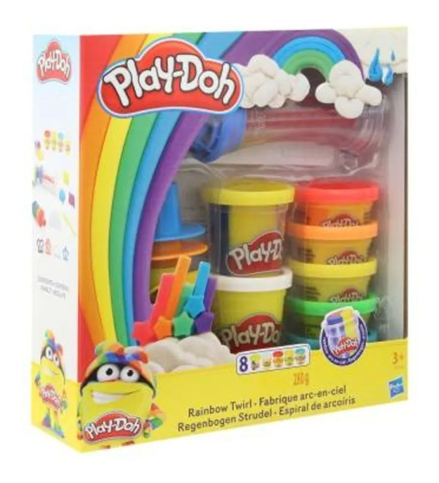 Play doh espiral de arcoiris