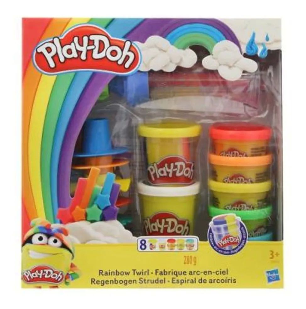 Play doh espiral de arcoiris