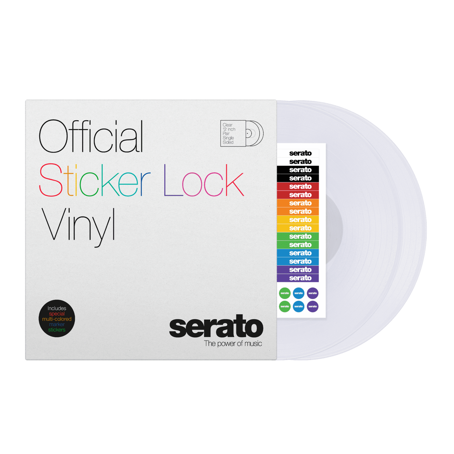 Vinil De Control Serato Sticker Lock (Par)