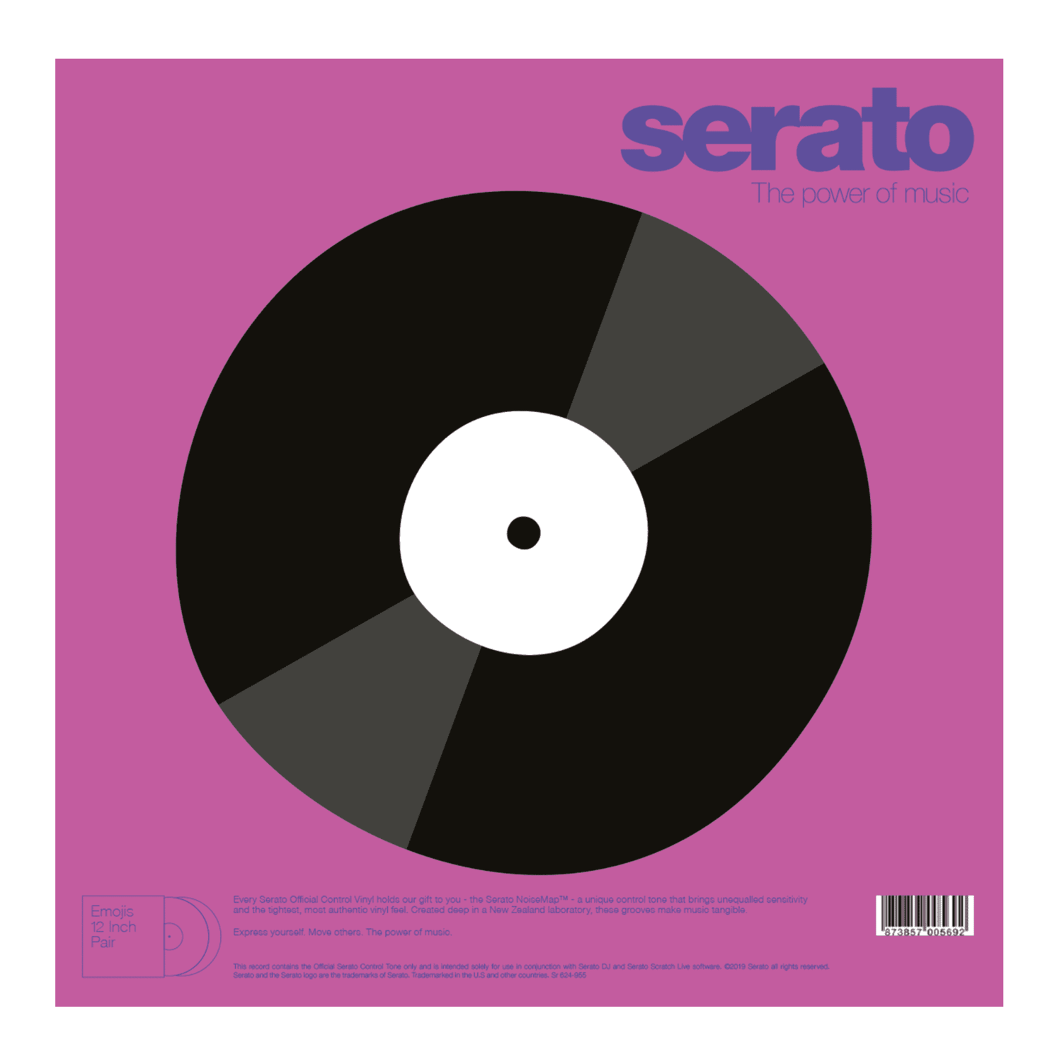 Vinil de Control Serato Emoji Series #2 Flama y Record (Par)