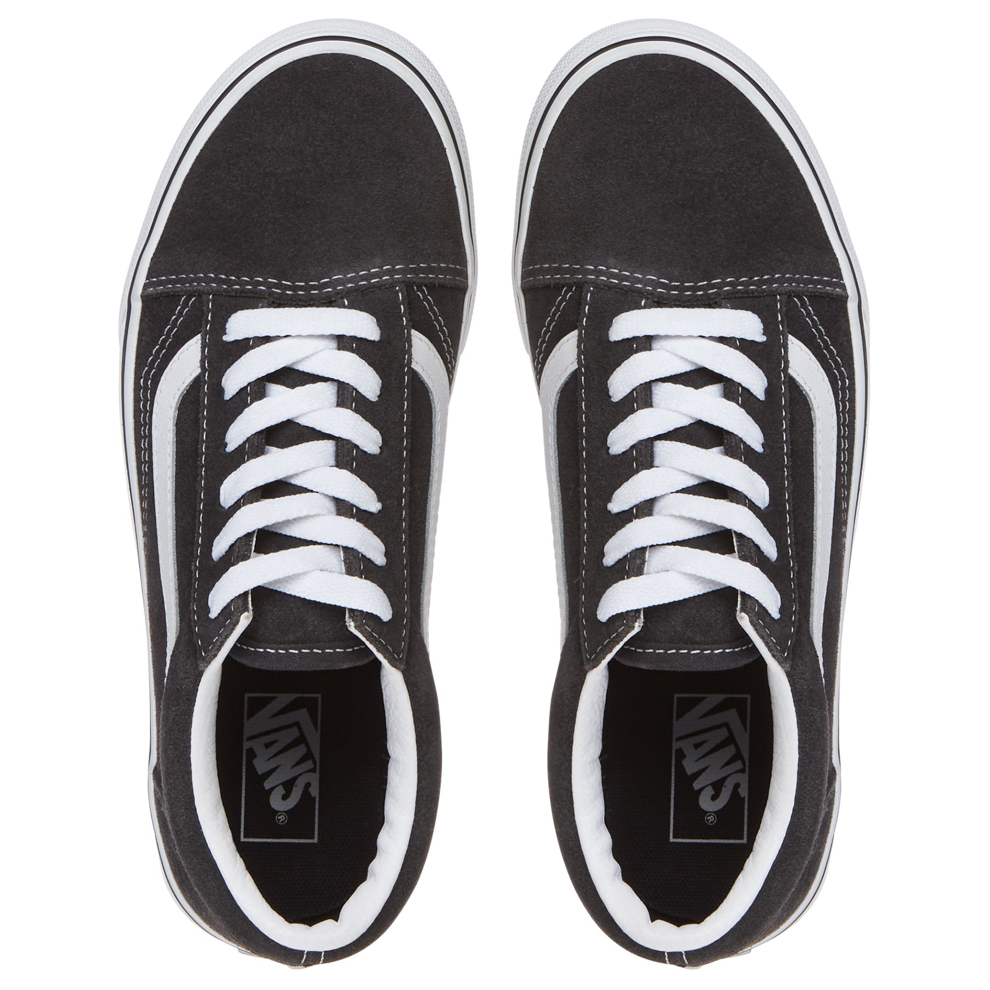 Tenis Vans Old Skool Gris Oscuro Gamuza de Dama Original