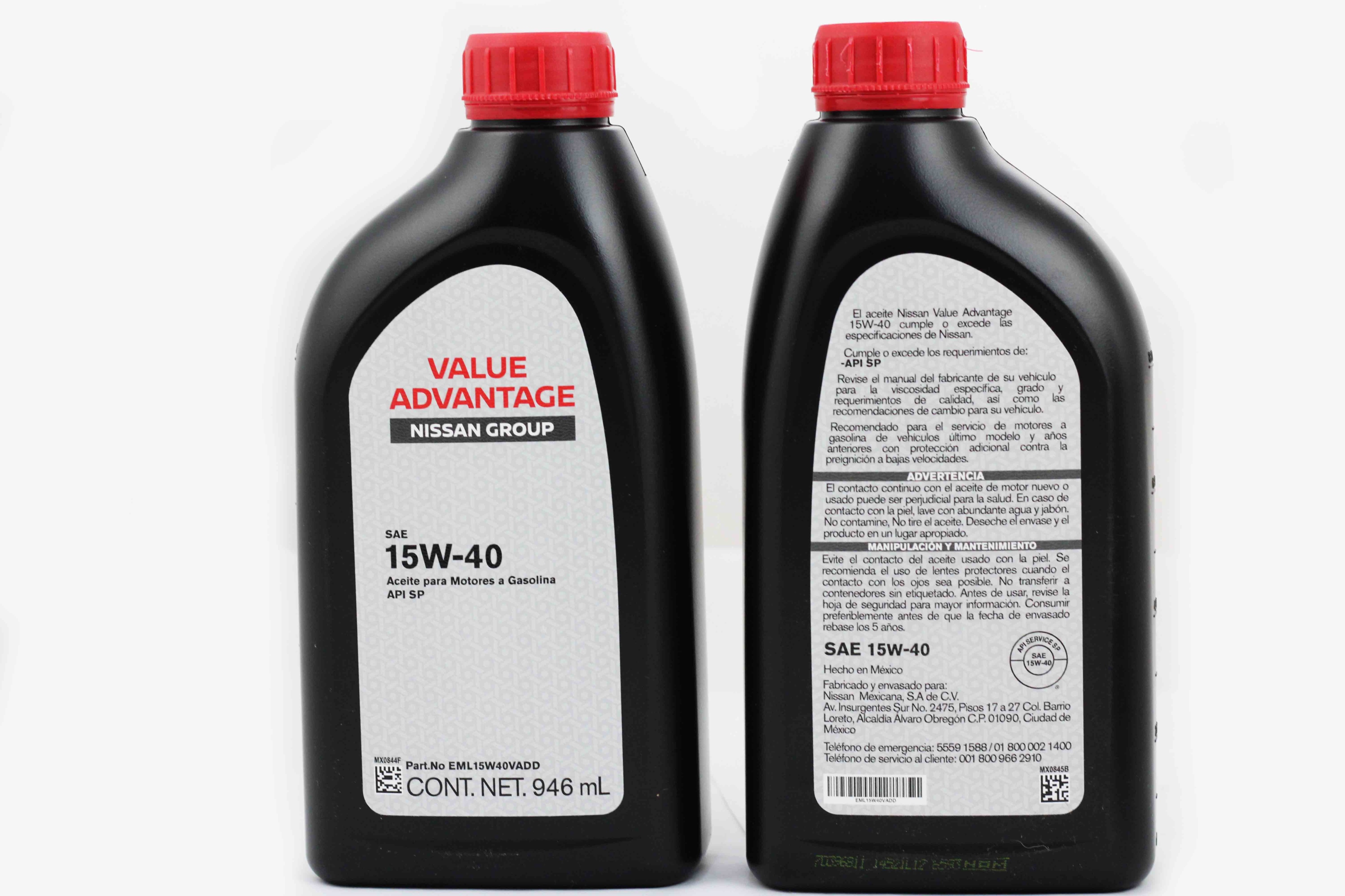 Paquete de Aceite 15W40 para Motor A Gasolina (4 Botes y Filtro) -  Refacciones Nissan