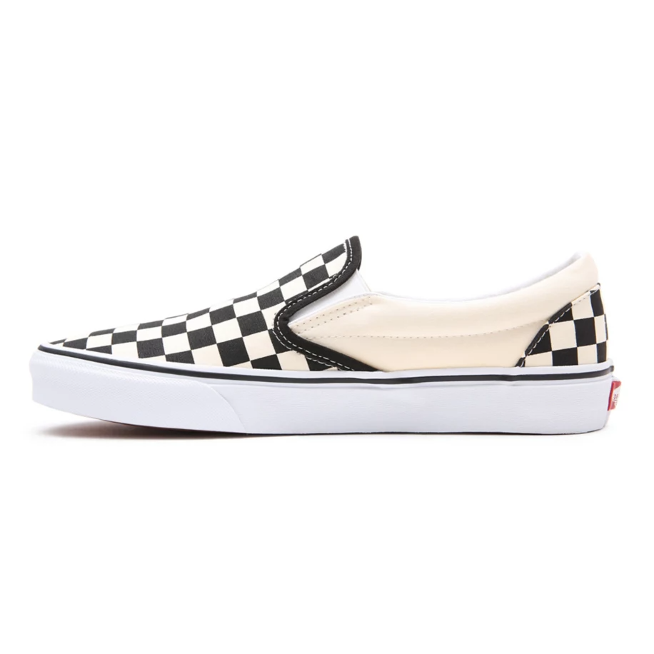 Tenis Vans Slip On Cuadros Blanco Negro de Caballero