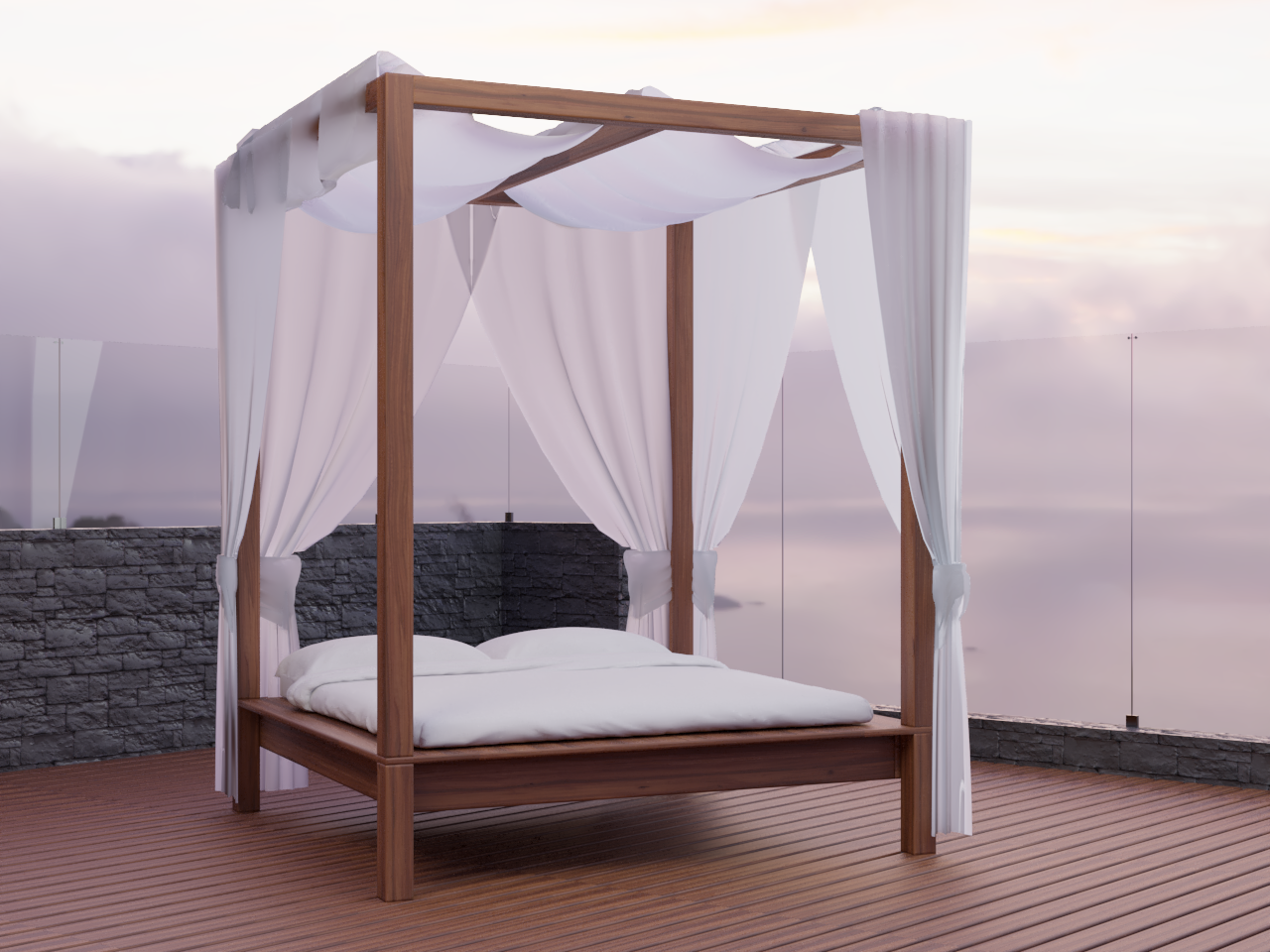 Cama Modelo Bahia . Rústico Tratable . Leer Descripción