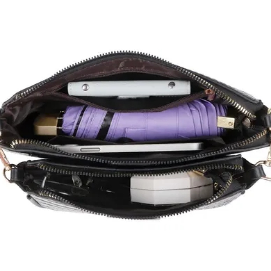 Bolsa 3 En 1 Moda Mujer Bandolera Crossbody Monedero Cartera