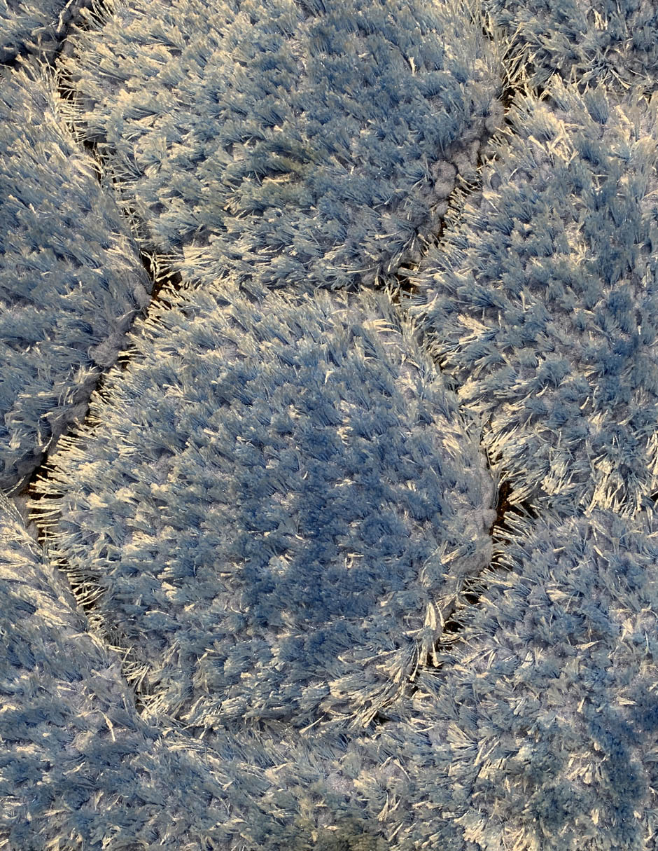 Tapete Pie de cama, Thera Rugs hexagonos azules