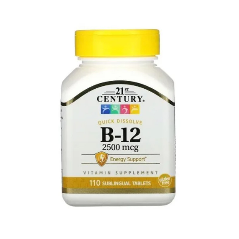 Vitamina B12 Sublingual 2500 Mcg Century 21st 110 tabletas B12 Disolucion Rápida 
