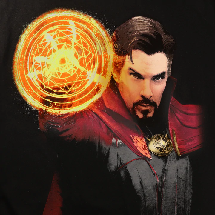 Playera Doctor Strange Hombre Mascara de Látex