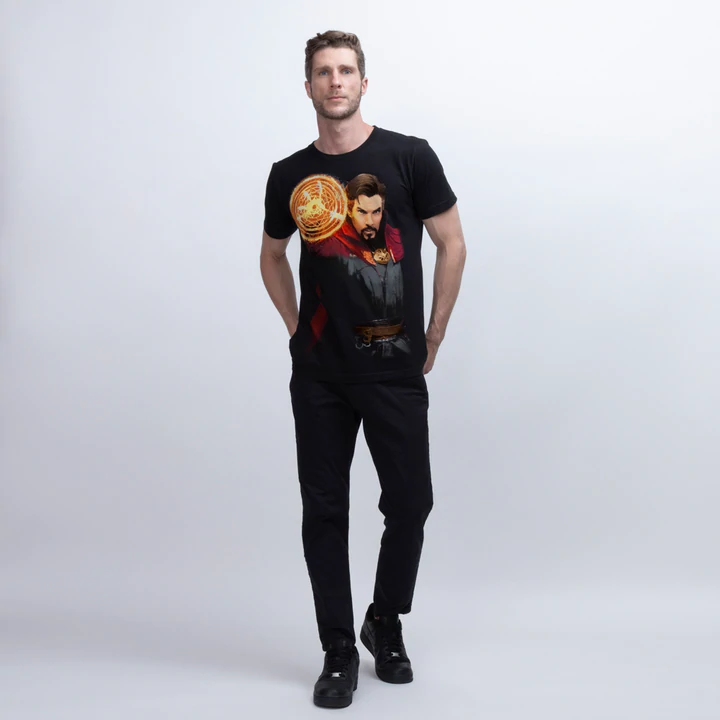 Playera Doctor Strange Hombre Mascara de Látex