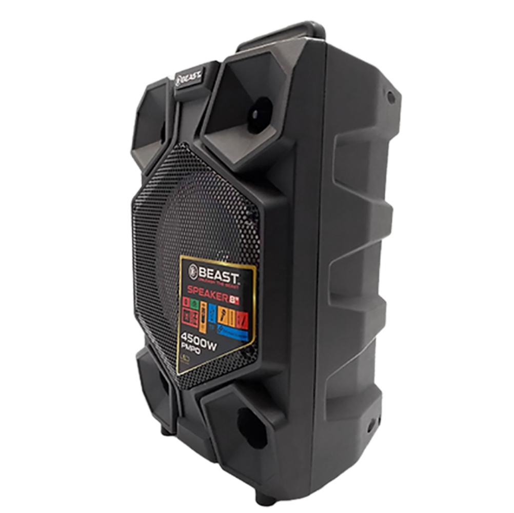 Bocina amplificada BEAST 8" 4500watts PMPO Negro MF835
