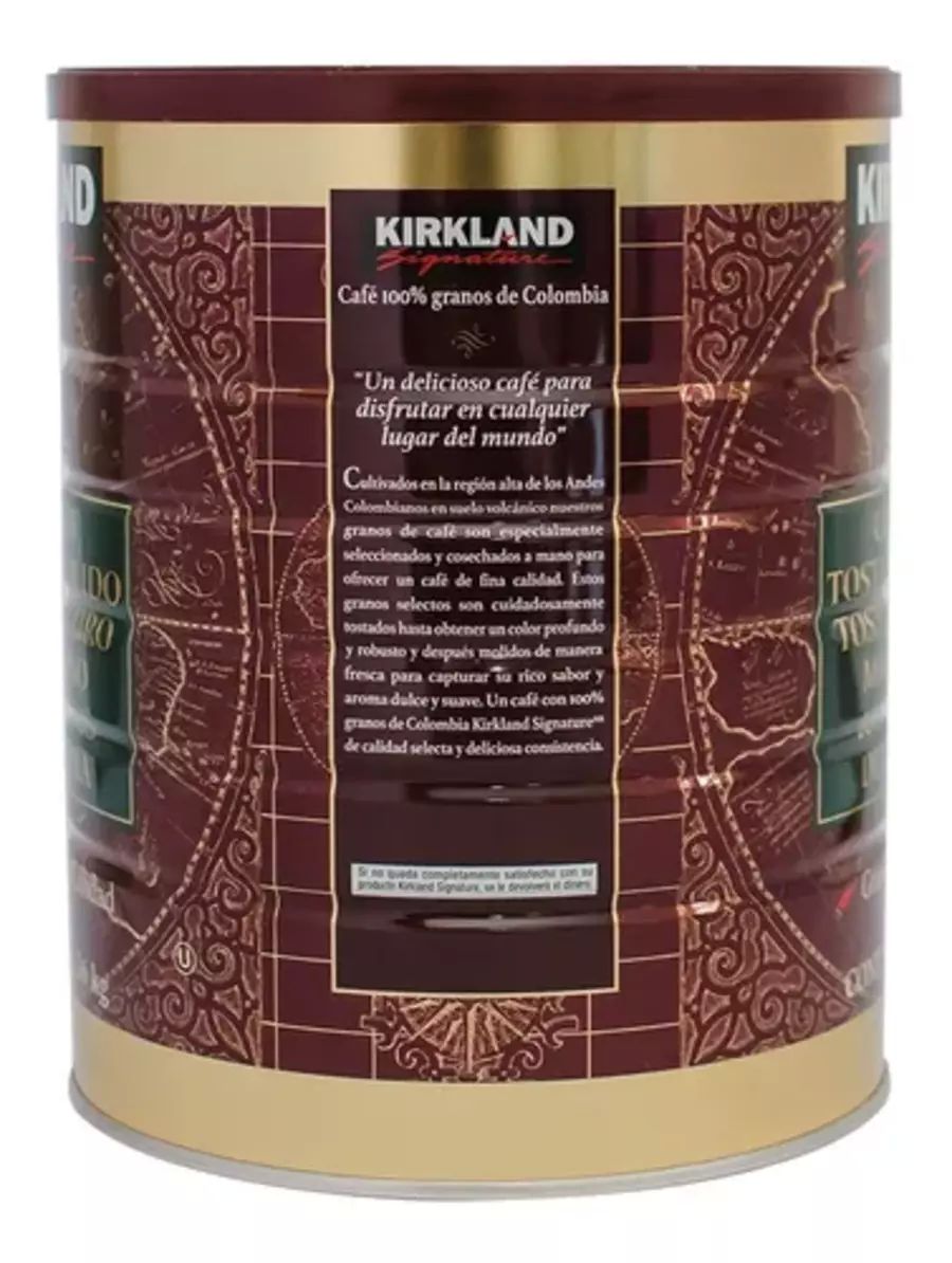 Café Molido 100% Colombiano 1.36kg Kirkland Signature