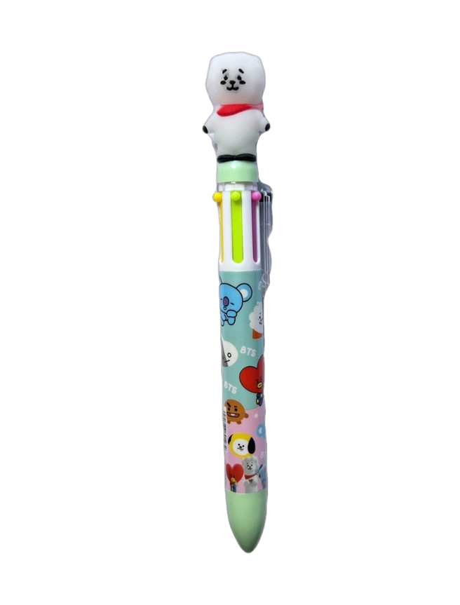 6 Plumas Multitinta Personajes 6 Tintas Retractil/ Papelería Kawaii