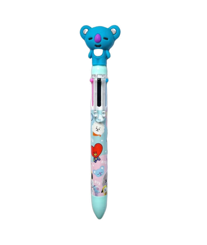 6 Plumas Multitinta Personajes 6 Tintas Retractil/ Papelería Kawaii