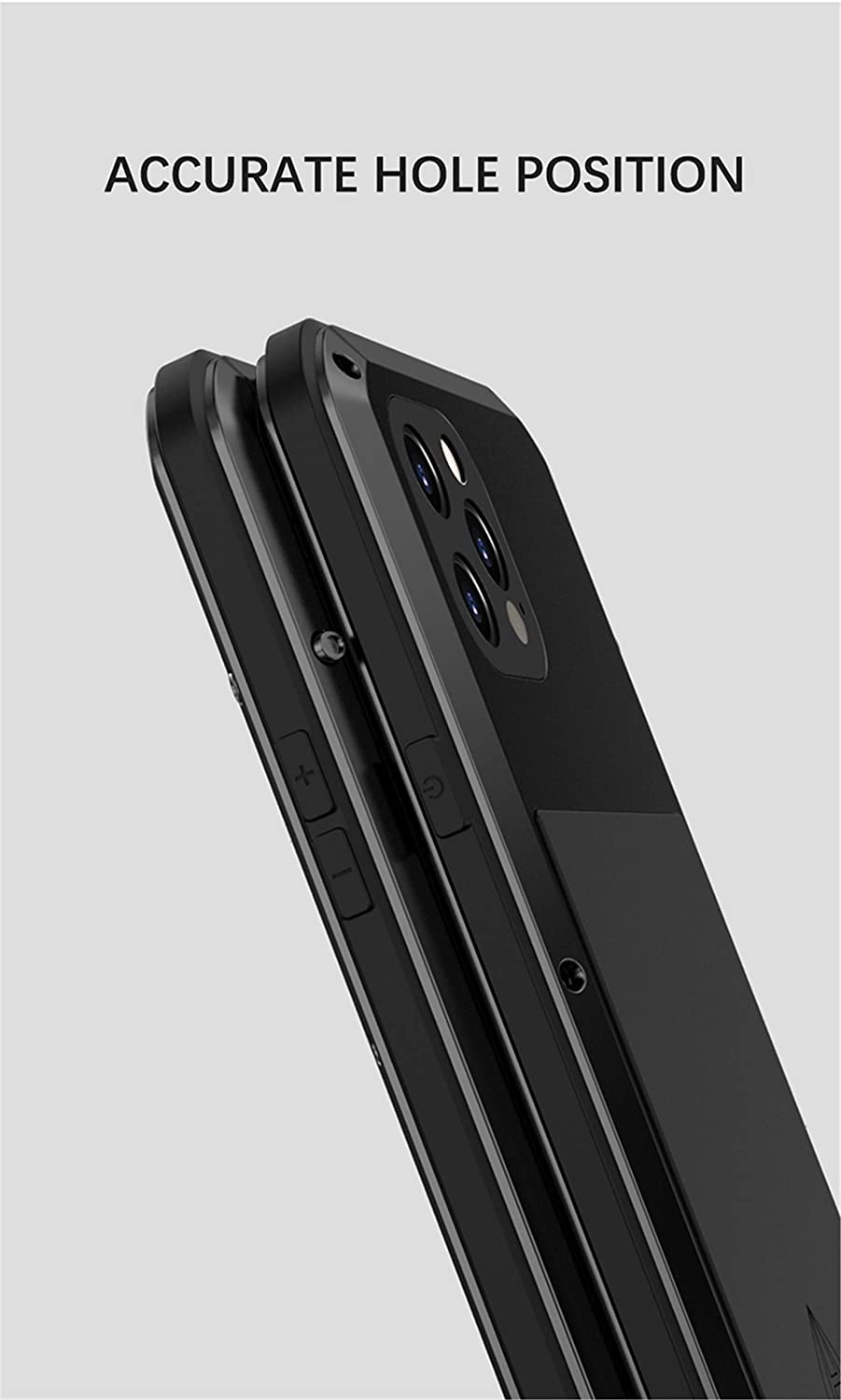 Funda IPhone 12 Pro Metal-Aluminio A Prueba De Golpes Y Salpicaduras De Agua Uso Rudo Militar