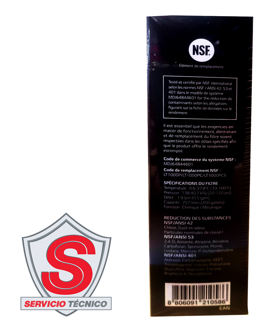 Filtro De Agua Para Refrigerador Agf80300704 LG Original