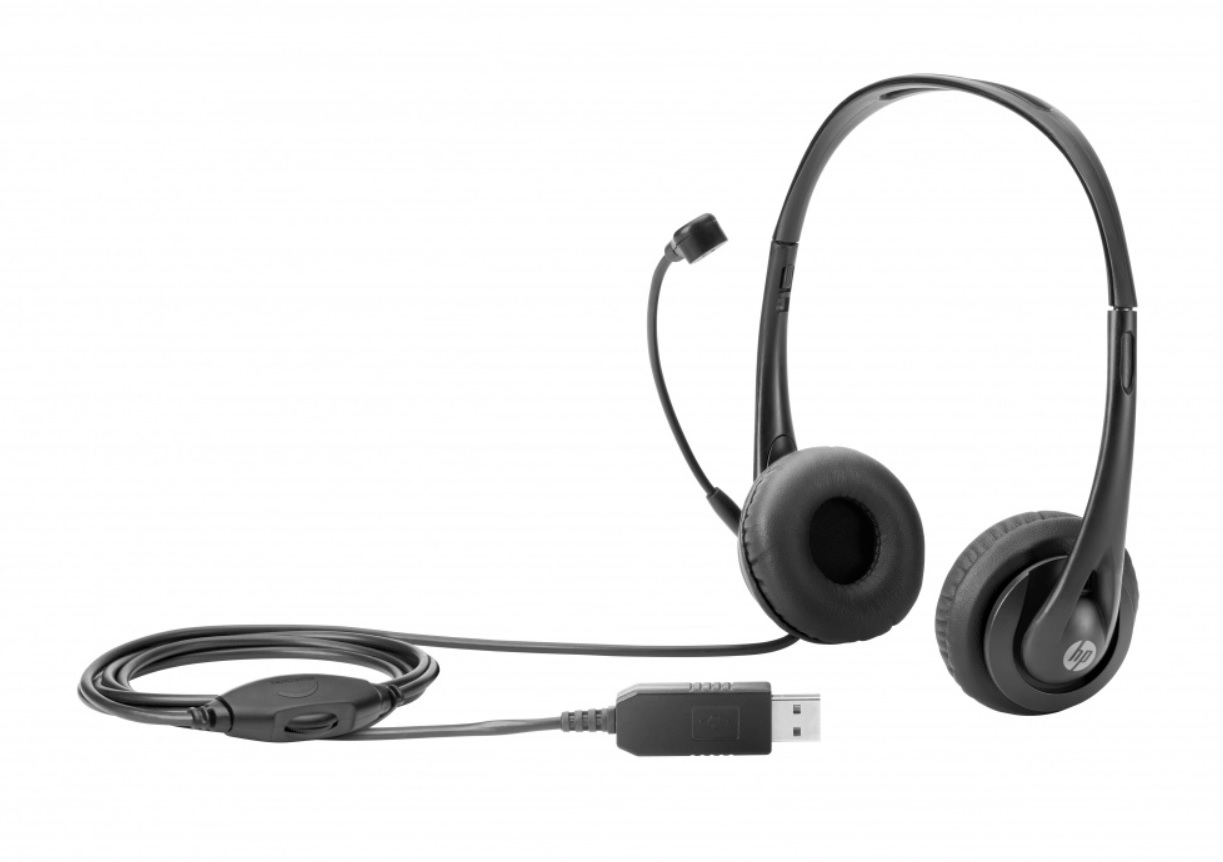  Audífonos HP con Micrófono T1A67AA, Alámbrico, USB