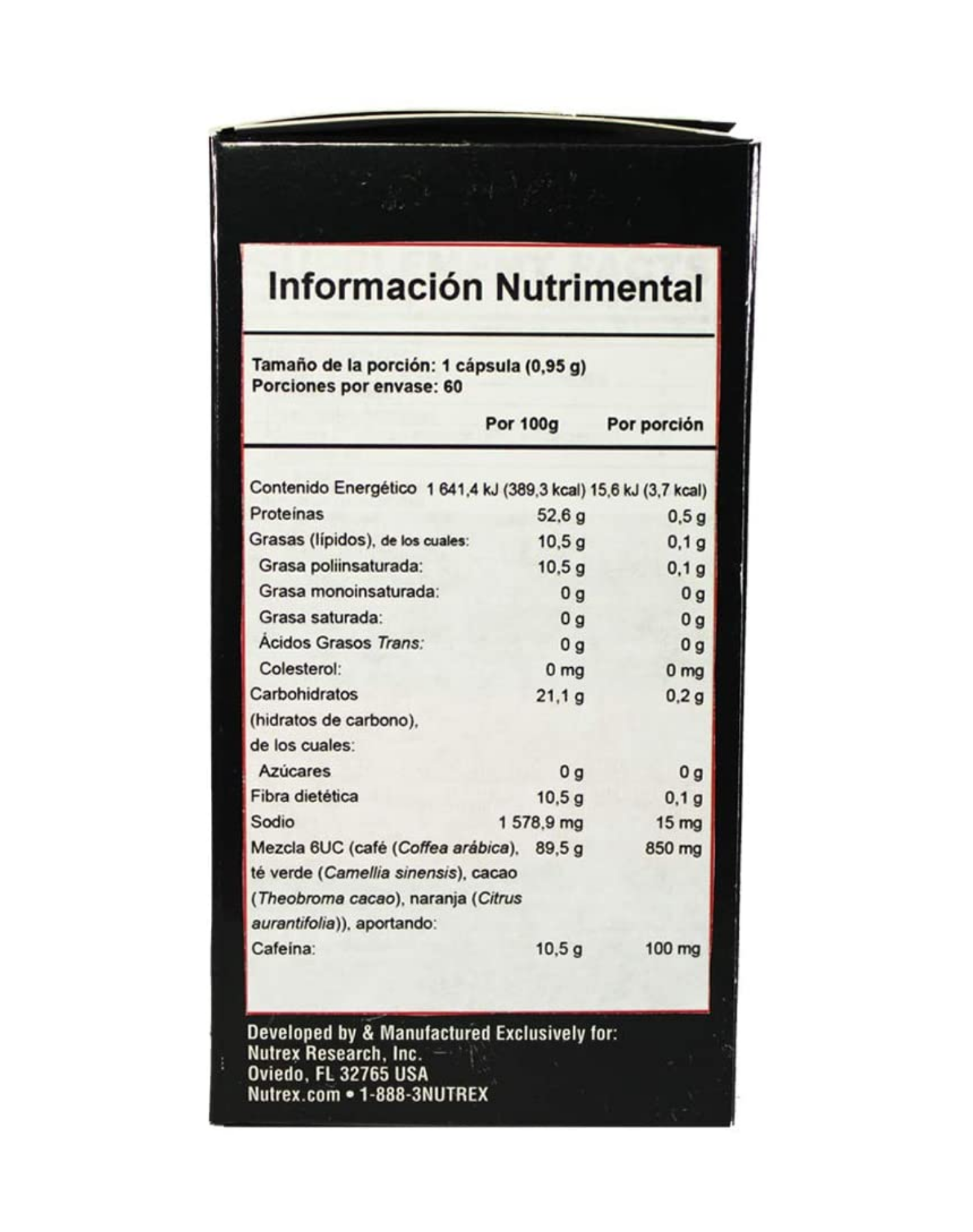 Lipo 6 Black Ultra Concentrate One Pill Only Fat Destroyer 60 Black Cap Suplemento Dietetico Quemador de Grasa Pastilla Tabletas Capsula Liquida