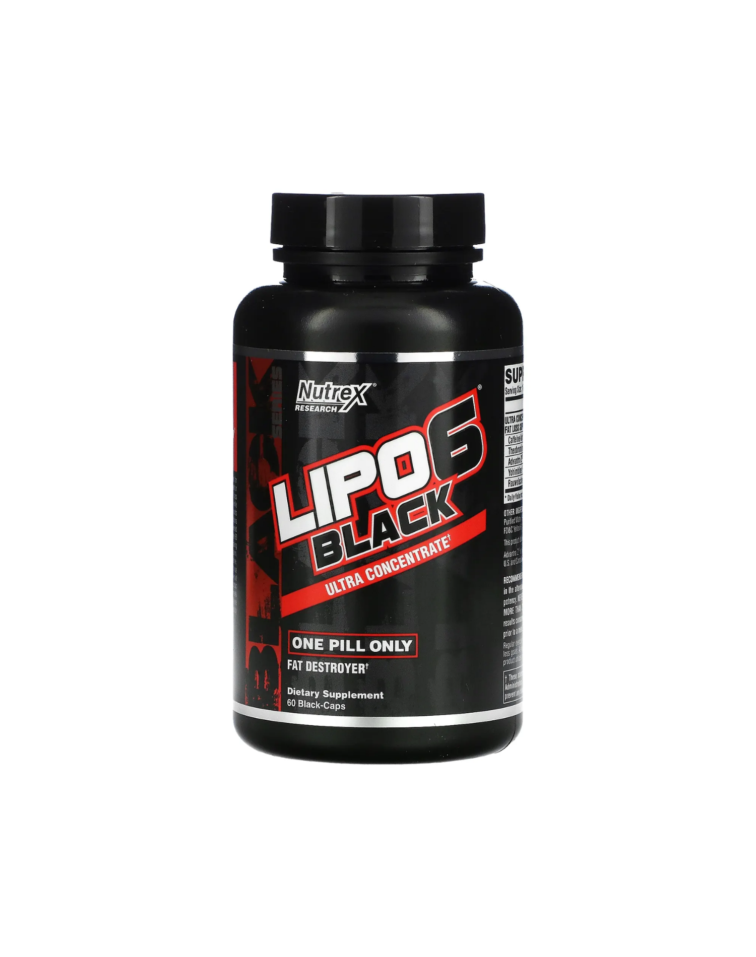 Lipo 6 Black Ultra Concentrate One Pill Only Fat Destroyer 60 Black Cap Suplemento Dietetico Quemador de Grasa Pastilla Tabletas Capsula Liquida