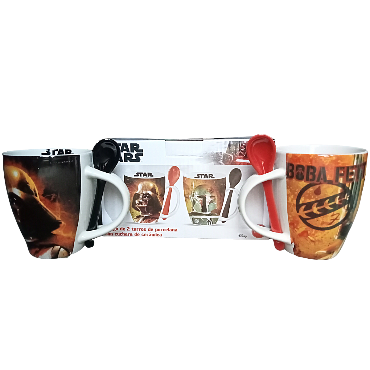 Set Tazas Star Wars Darth Vader & Boba Fett - LolaFlora