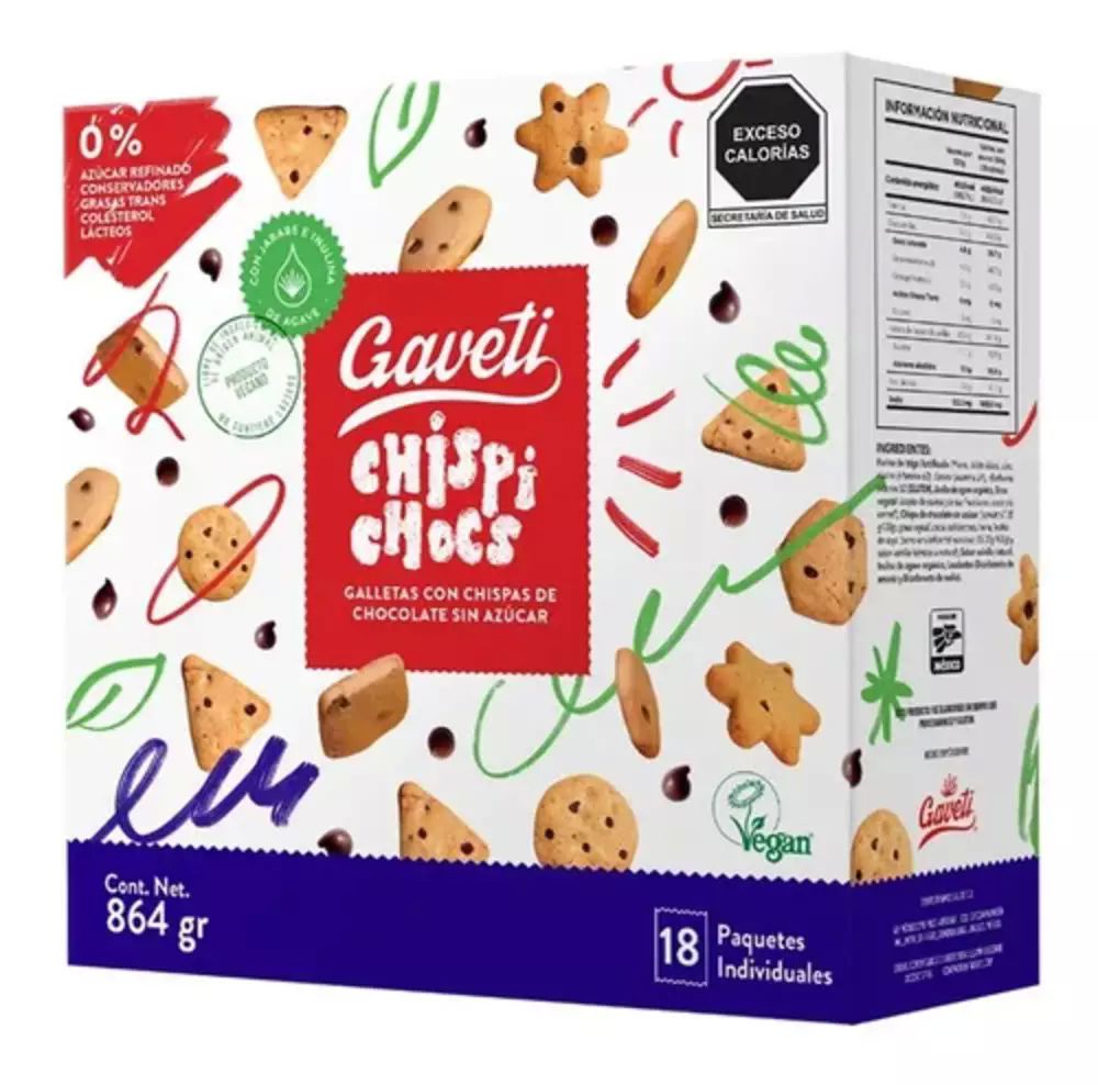 Chispi Chocs Galletas Chispas De Chocolate Sin Azúcar 18/48g