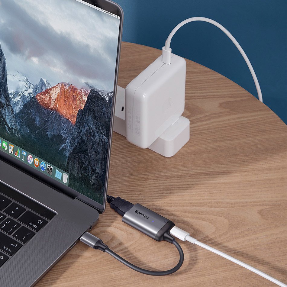 Adaptador Tipo C - VGA + Hub PD Carga y Proyeccion Mac/Laptop