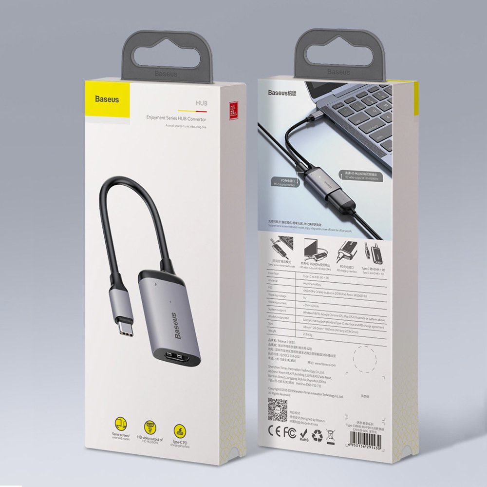 Adaptador Tipo C - VGA + Hub PD Carga y Proyeccion Mac/Laptop