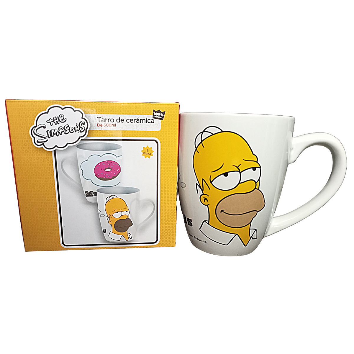 Taza De Homero Simpson Coleccionable De Cerámica