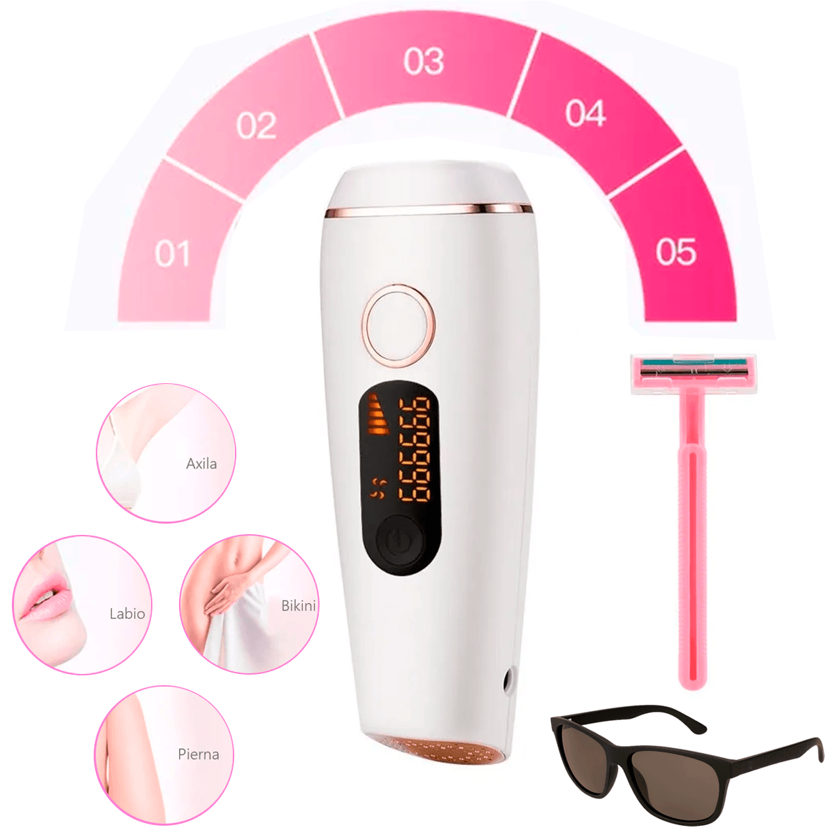 Depiladora Permanente Ipl Profesional 999,999 Pulsos.