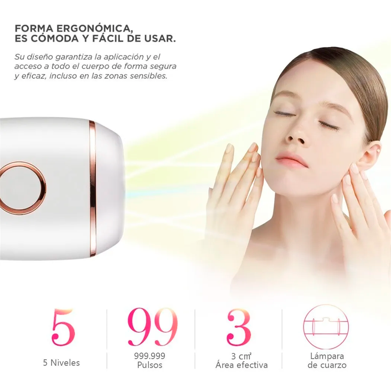Depiladora Permanente Ipl Profesional 999,999 Pulsos.