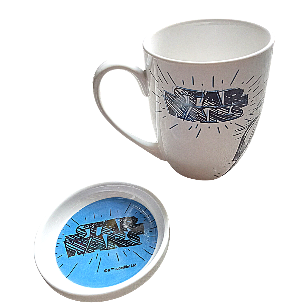 Taza De Star Wars R2d2 Coleccionable De Cerámica Con Tapa