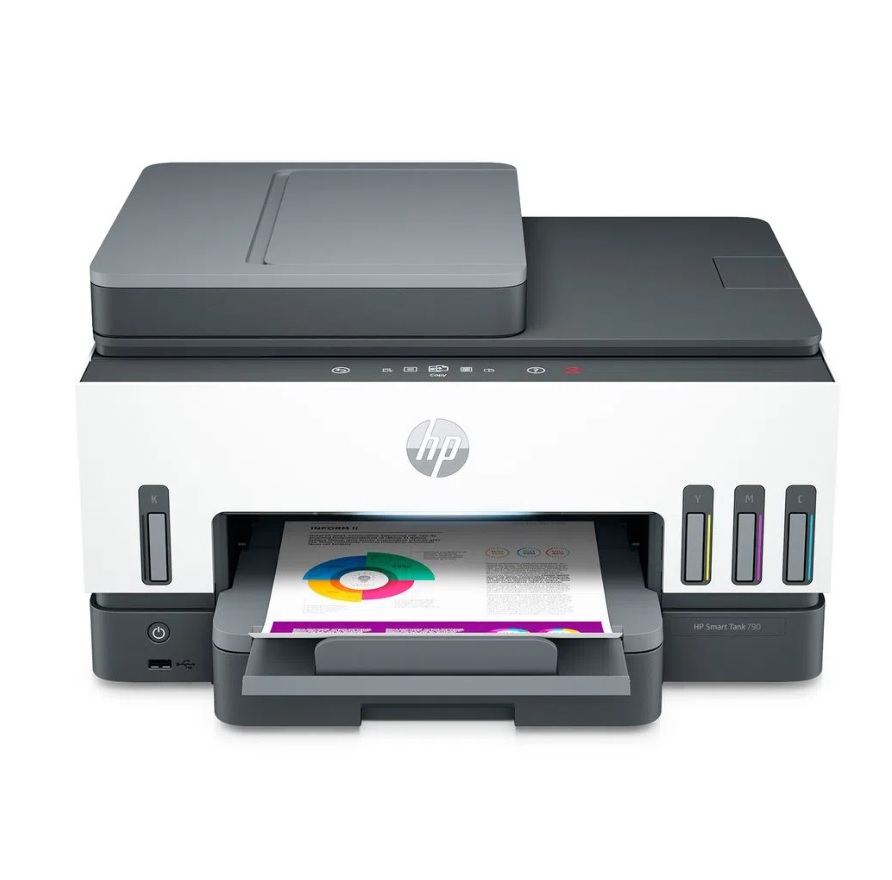 Multifuncional HP Smart Tank 670, Color, Inyección, Tanque de Tinta, WIFI