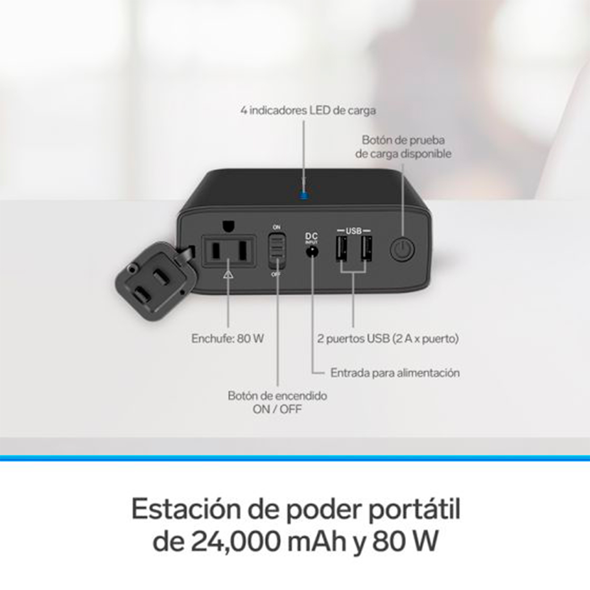 Power Bank Batería De Respaldo 24,000 Mah Y 80w Portátil Steren